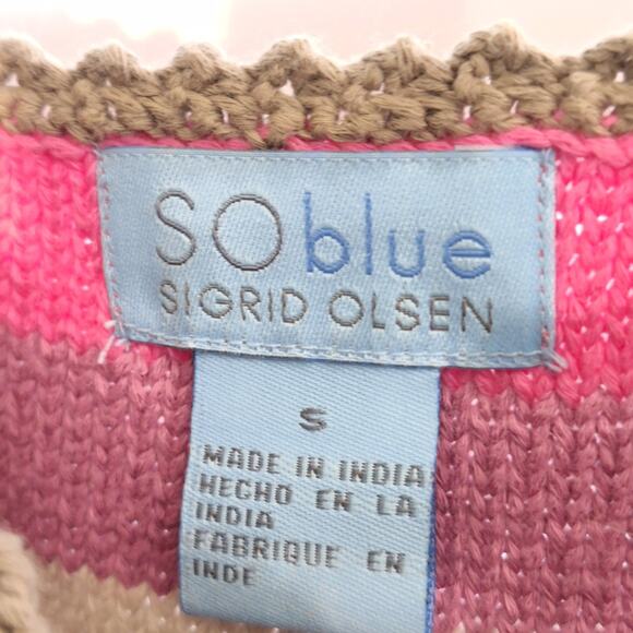 Sigrid Olsen So Blue Size S Knitted Tank Top - Picture 2 of 8